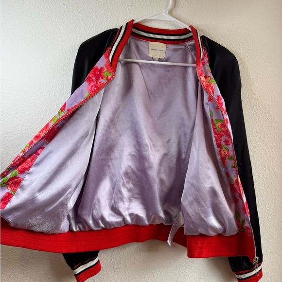 SILENCE+NOISE & URBAN OUTFITTERS Collab ‘Arielle’ Satin Bomber Jacket - Picture 13 of 17